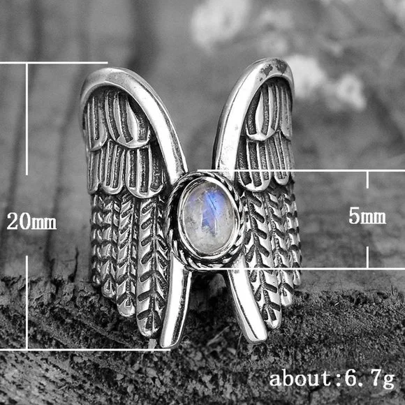 💥925 Silver Plated New Arrival Angel Wings Rings For Women, MLNN1290 - Picture 5 of 6